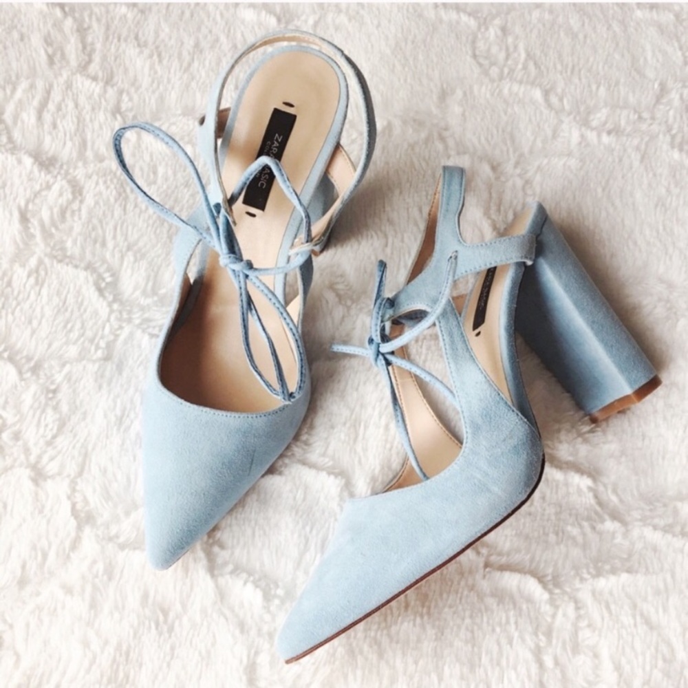 Zara Pastel Blue Heels